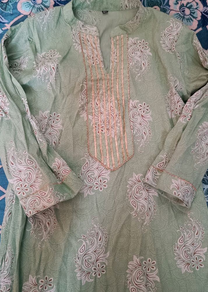 Golden Foil Print Kurta