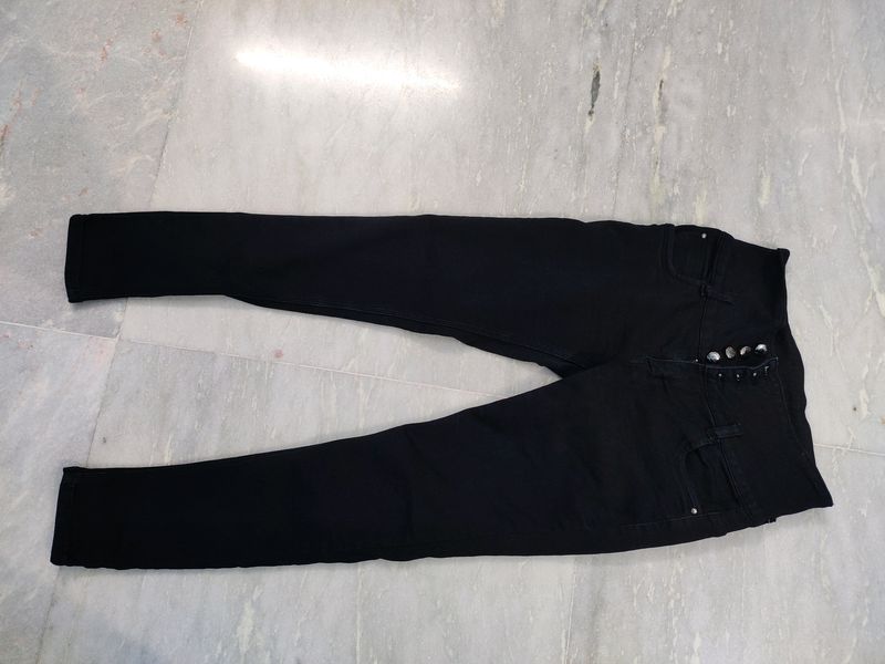 High Waist Black Jeans