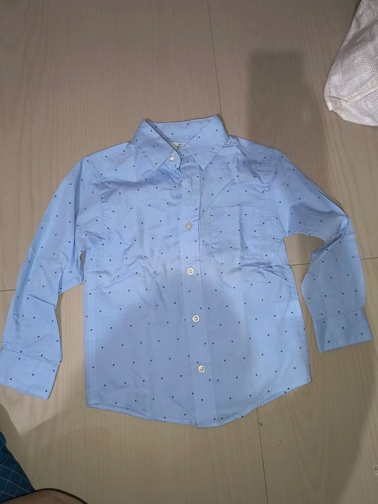 Light Blue Printed Shirt