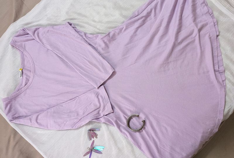 Lavender Coloured Flare Dress (M)