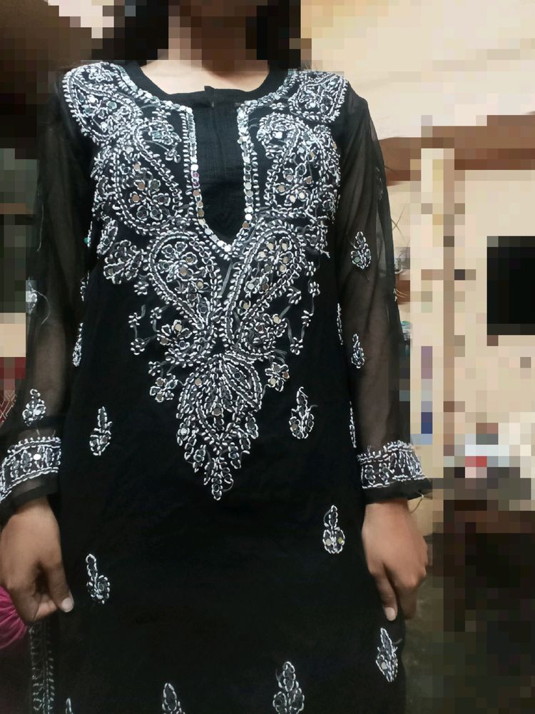 Chikinkari Mirror Work Kurta