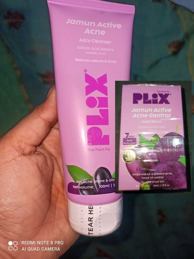 Plix Jamun Face Wash and Active Acne Serum