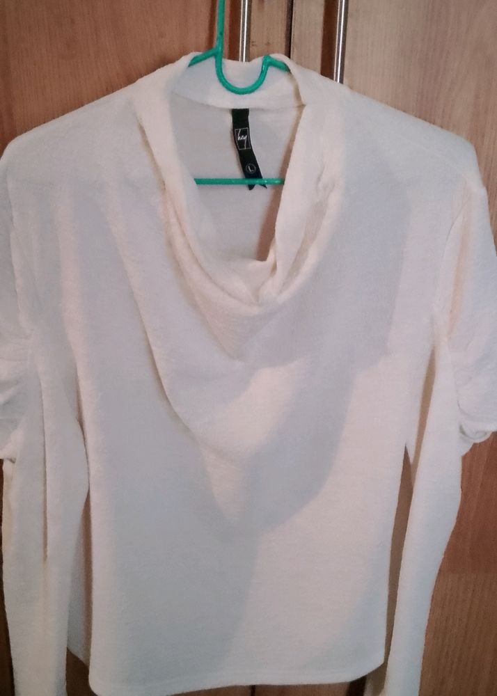 High Neck White Tunic