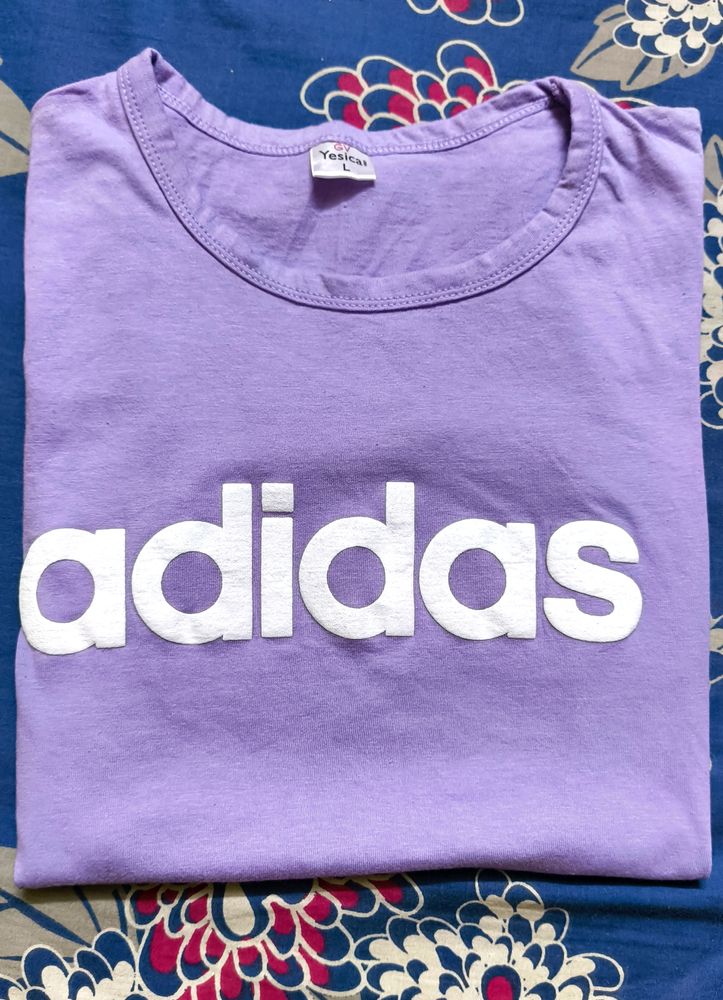 Adidas Printed Women Crew Neck Tshirt