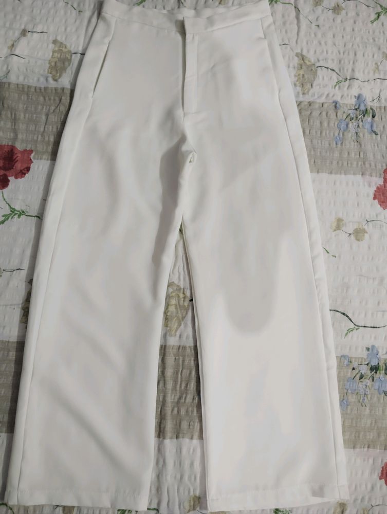 High Waist Casual Trouser with side pockets