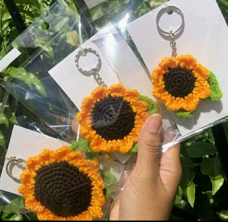 Sunflower Keychain