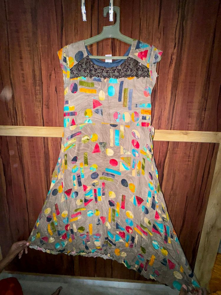 A multicolour printed kurti.