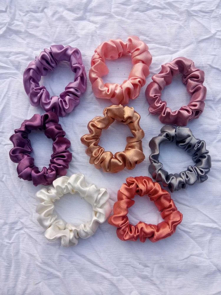 Hair Satin Scrunchies Rubber Band Small Size