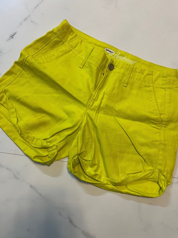 Neon Green Women/girls Shorts- Size 30