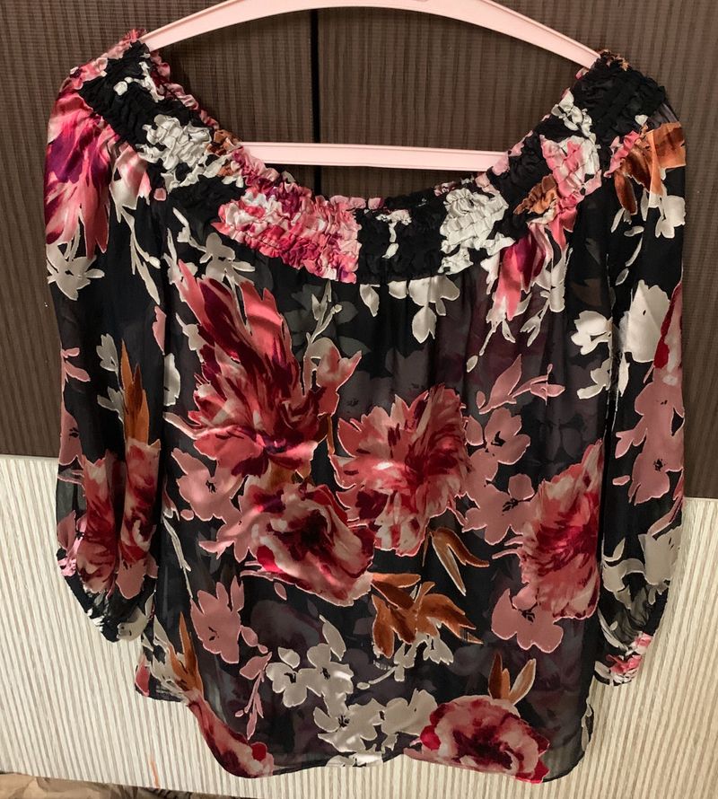 Off Shoulder Printed Top From USA