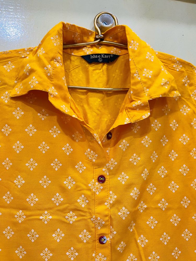 Yellow Colour Kurti For Occasion