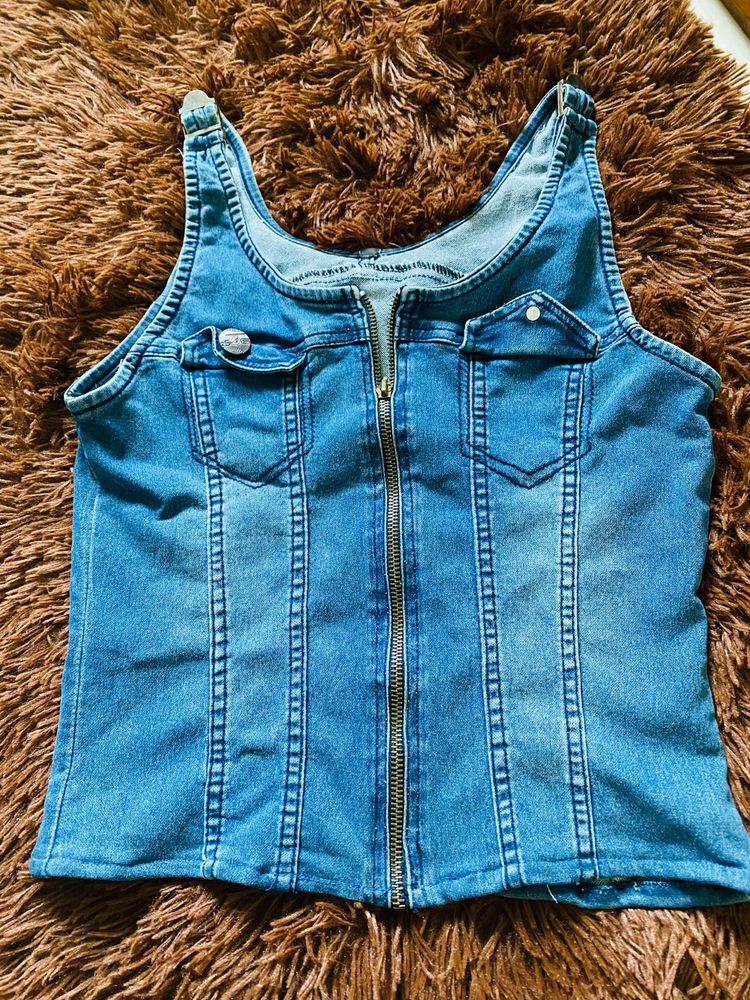 Blue Denim Tank Top