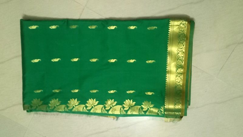 Green Colour Silk Saree 💚