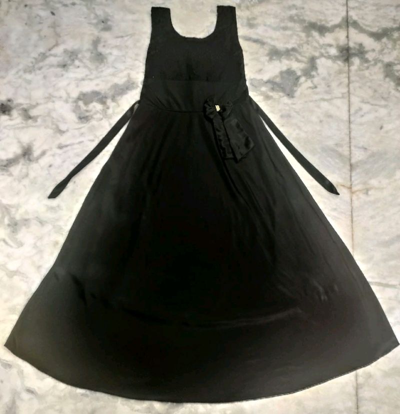 Black Color Satin Frock