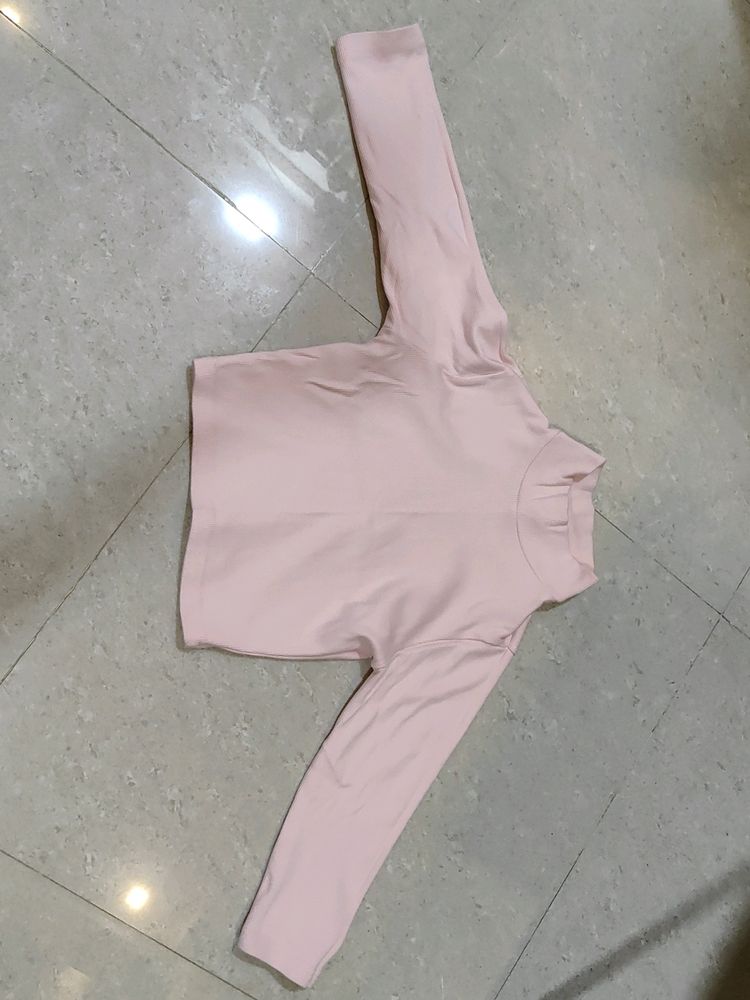 Turtle Neck Top Pink