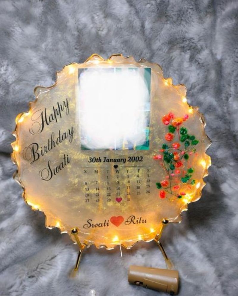 Anniversary / Birthday Photo Frame Resin Customise