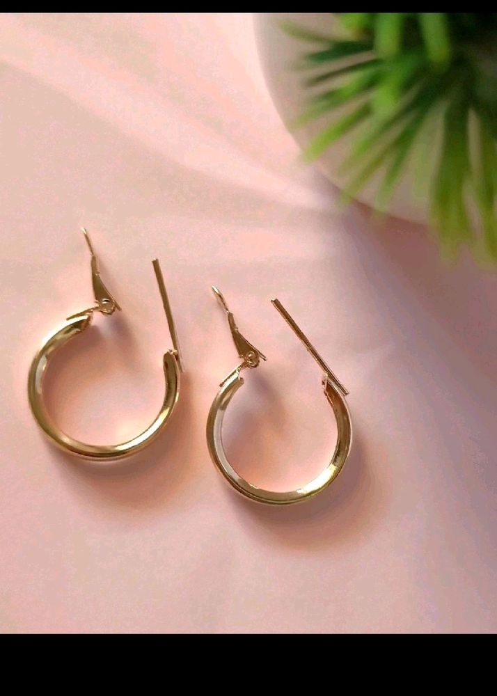 Korean Small Hoop Golden 🆕 Earrings