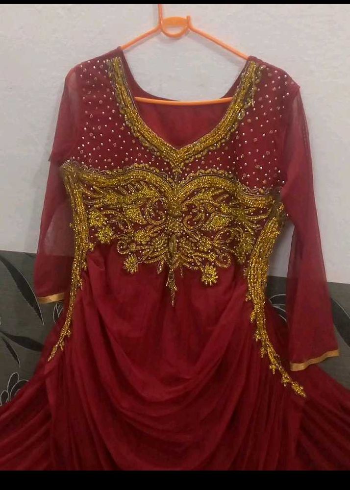 Maroon Gown Set