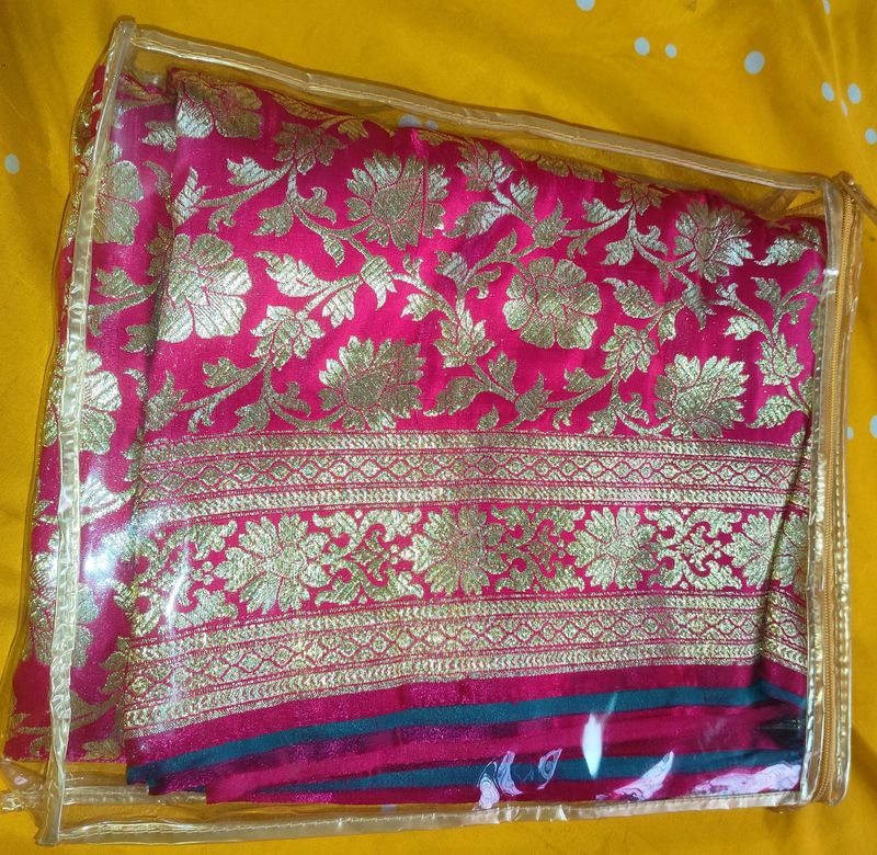 Brand New 2 Color Pure Banarasi Silk Saree