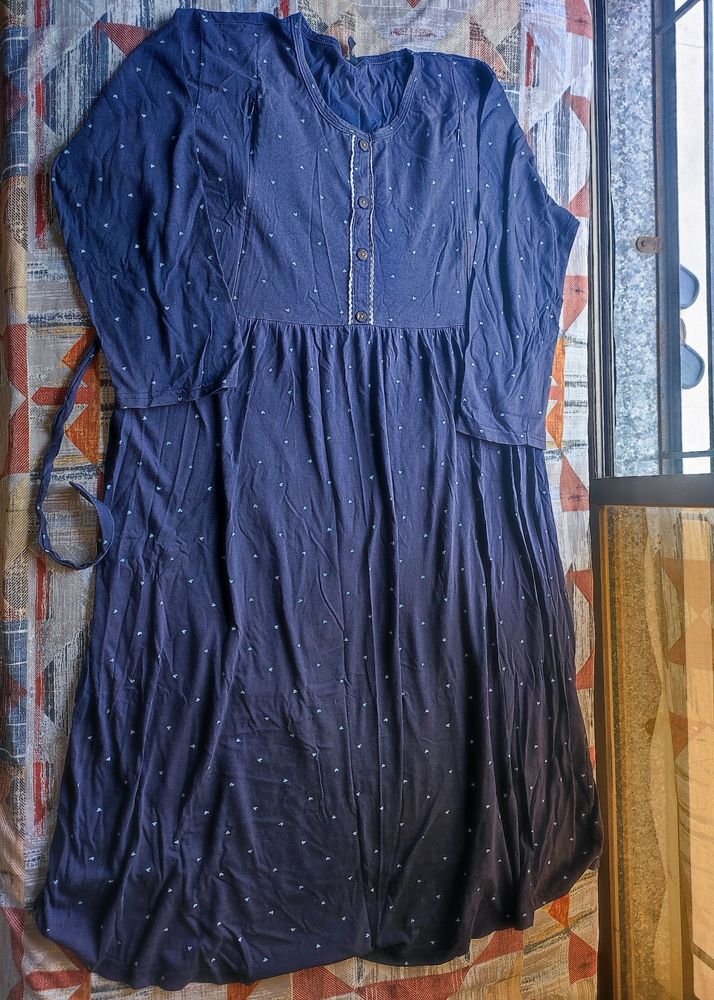 Feeding Gown Navy Blue Color