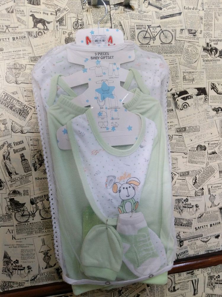 9 Pieces Gift Cloth Breathable Fabric Set for Baby