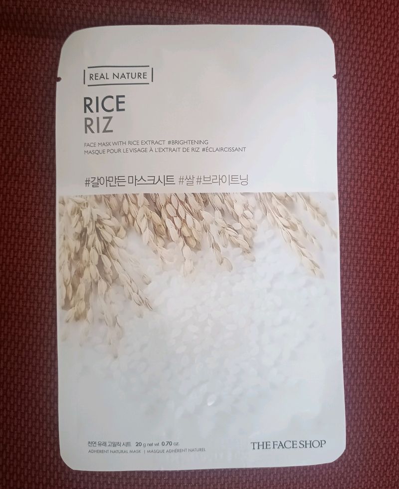 The Face Shop Mask With Rice Extract Brightening