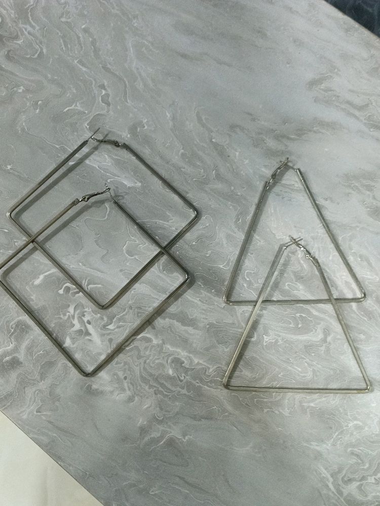 Square And Triangle Earring