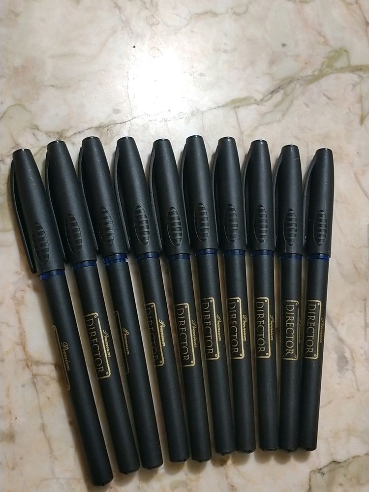 Premium Director Blue Ball Pen Qty 10