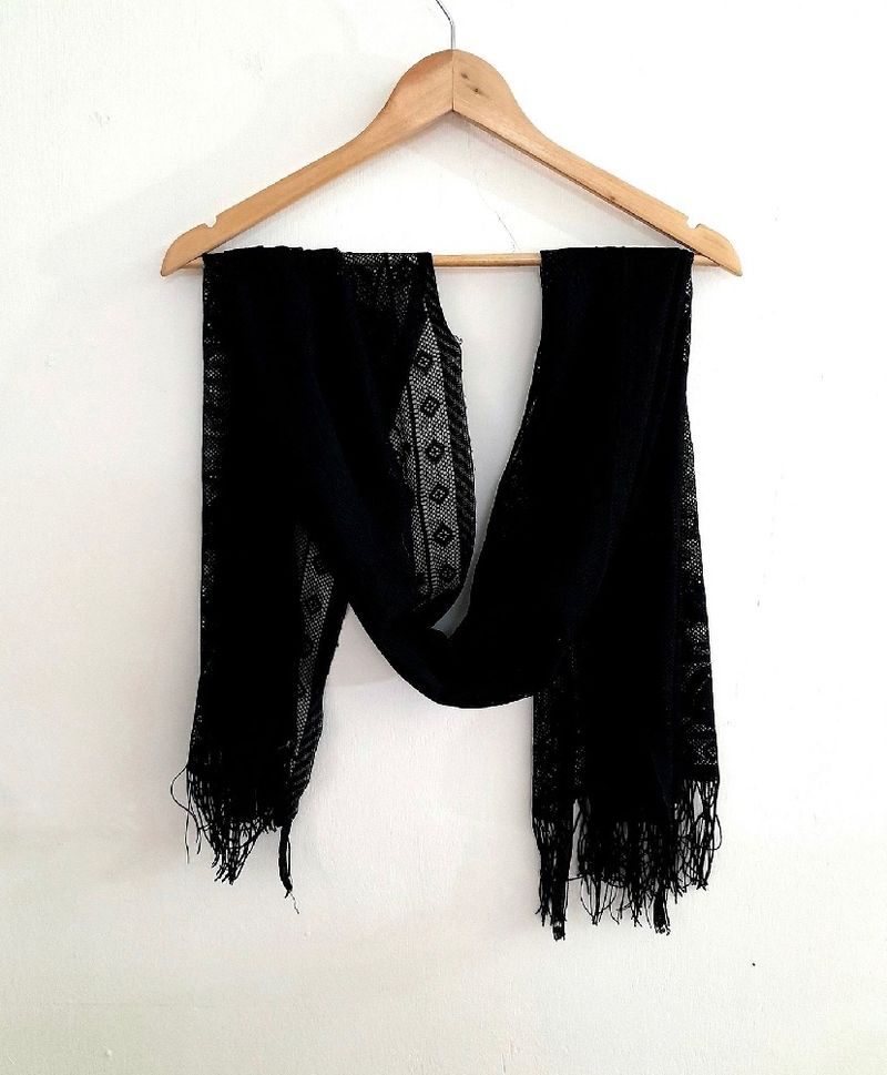 Pretty Black Scarf🌸#scarf #stole #womanwear