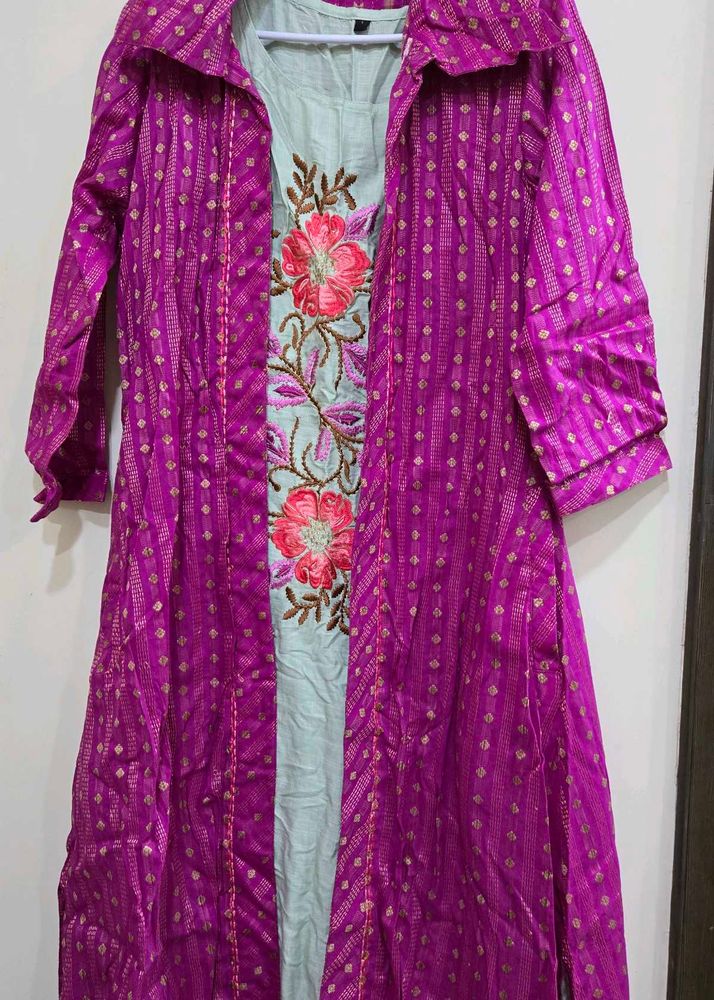 Ethnic Gown With Long Jacket