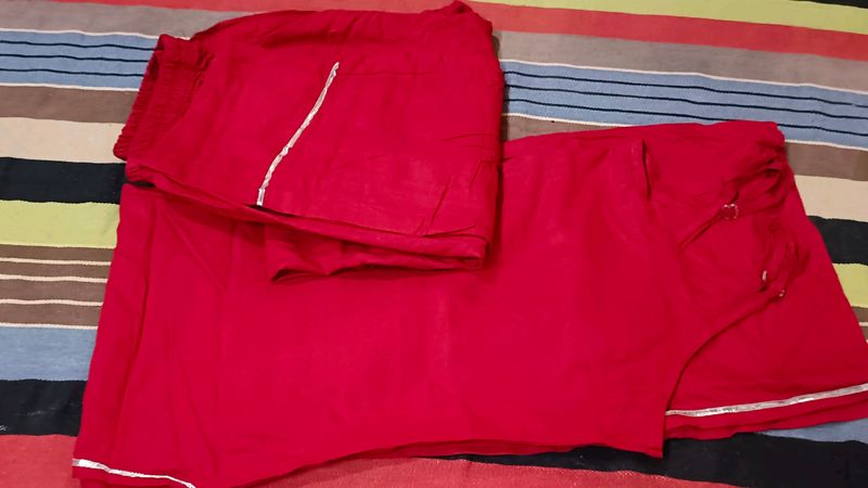 Red Kurta Set