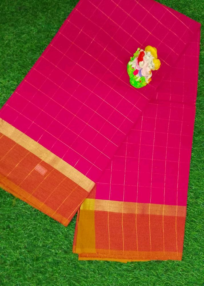 Cotton Checked Saree