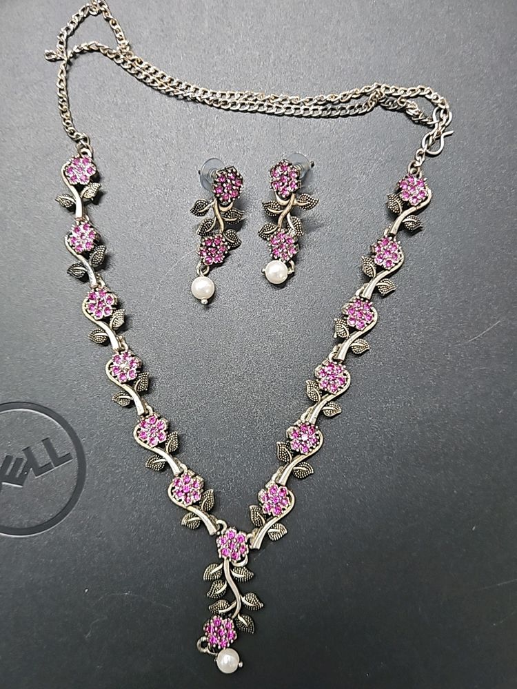 Antique Jewellery (Necklace And Earrings)