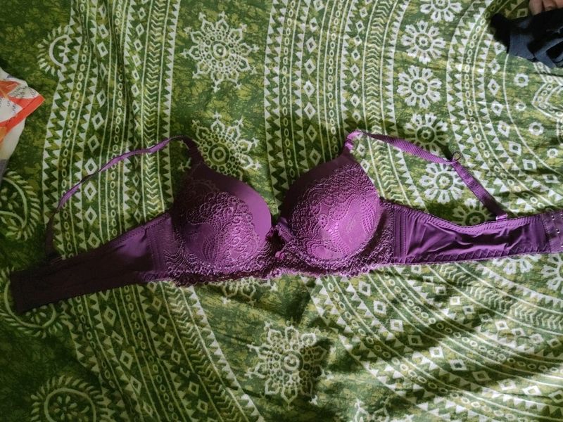 Purple Padded Sexy Bra