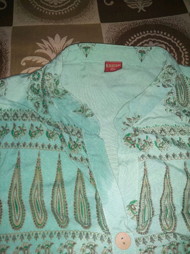 Light Green Cotton Kurti