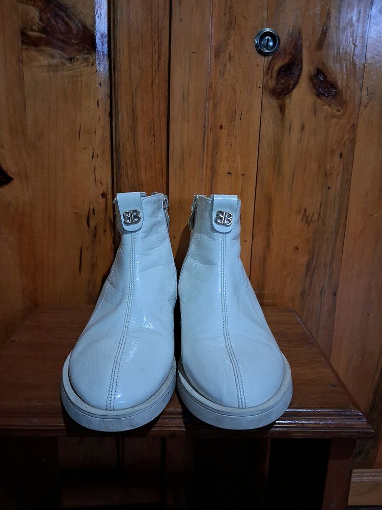 Ankle White Boots