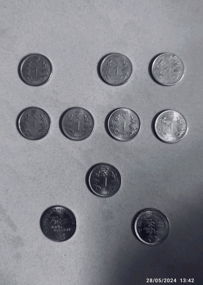 One Rupee Coin Year Series!!!