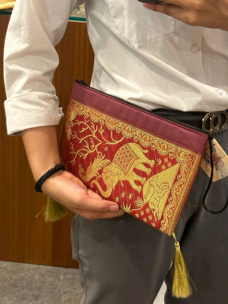 Banarsi Silk Clutch Bag