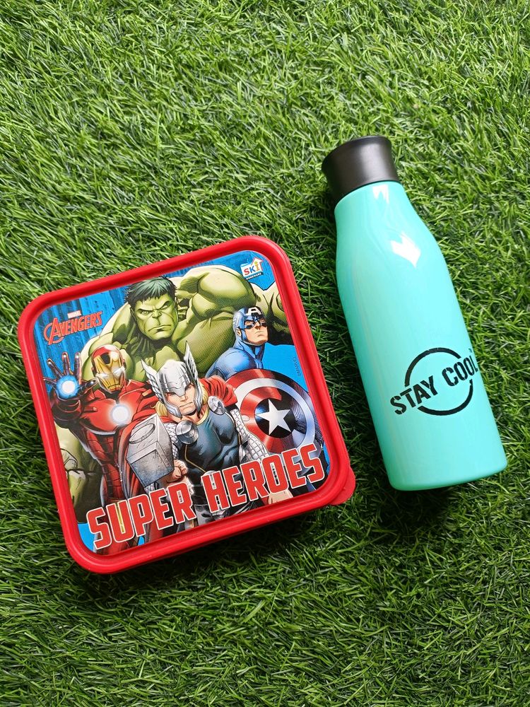 Tiffin And Water Bottle Set For Kids