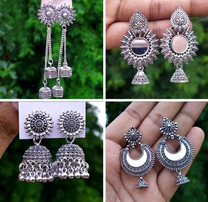 Silver hanging earings