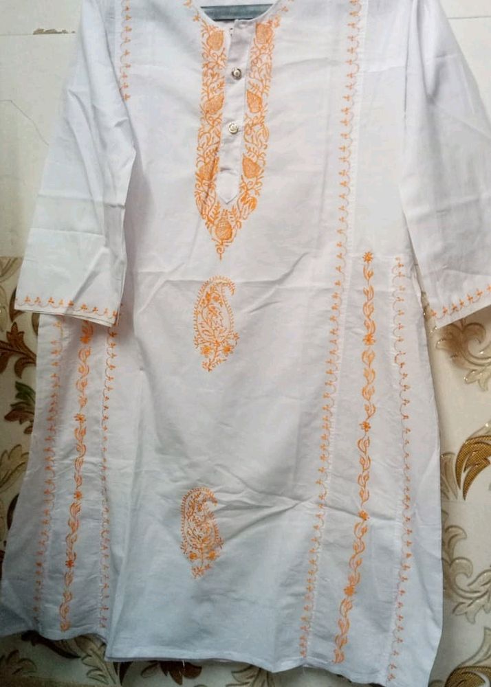 Thread Work Cotton Kurti