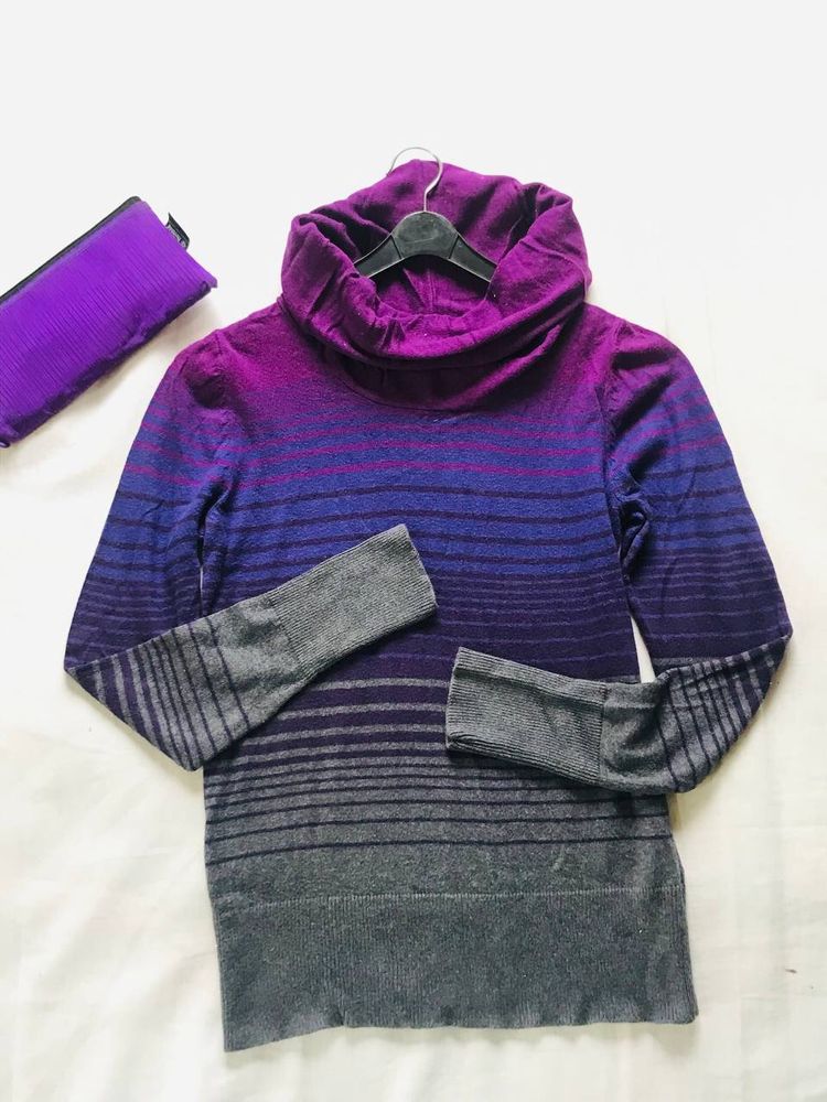 Women’s Purple Turtleneck Top