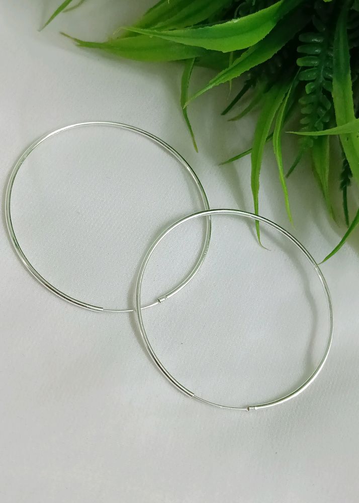 Pure silver Hoop