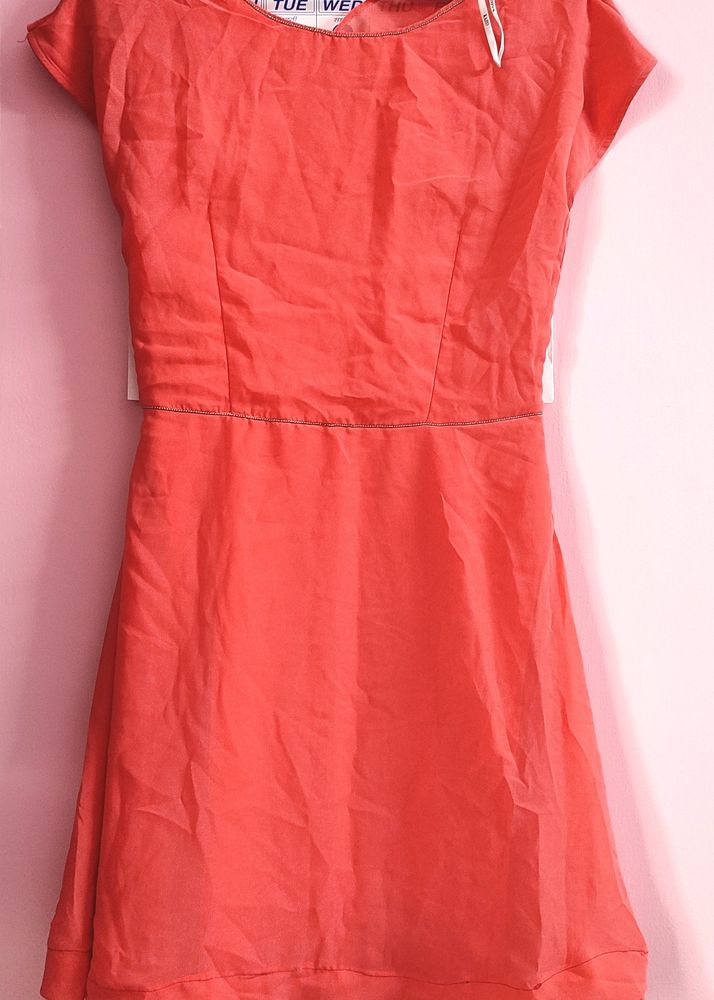 Peach Colored One piece Dress