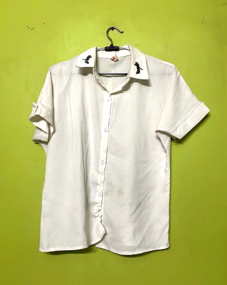 White Cotton New Shirt Women