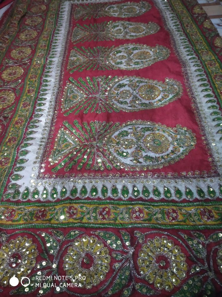 Old Vintage Silk Full Hand Work Saree