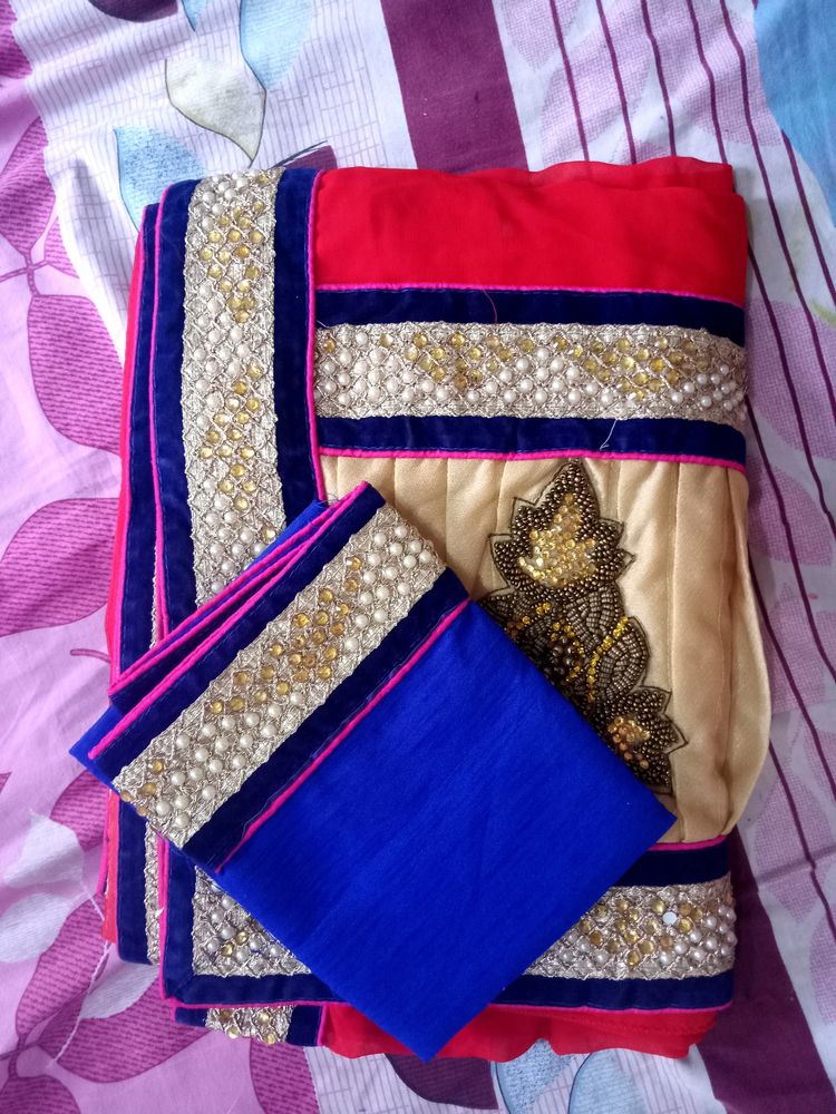 New Saree With Blouse Piece