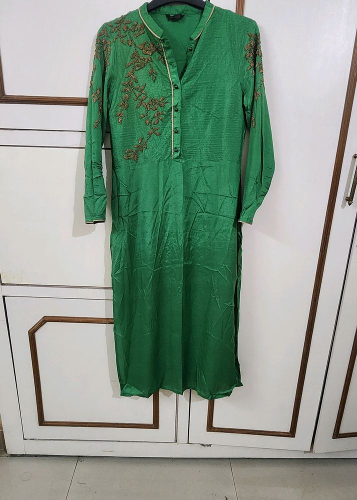 Festivities By Wishful W, Green Kurta