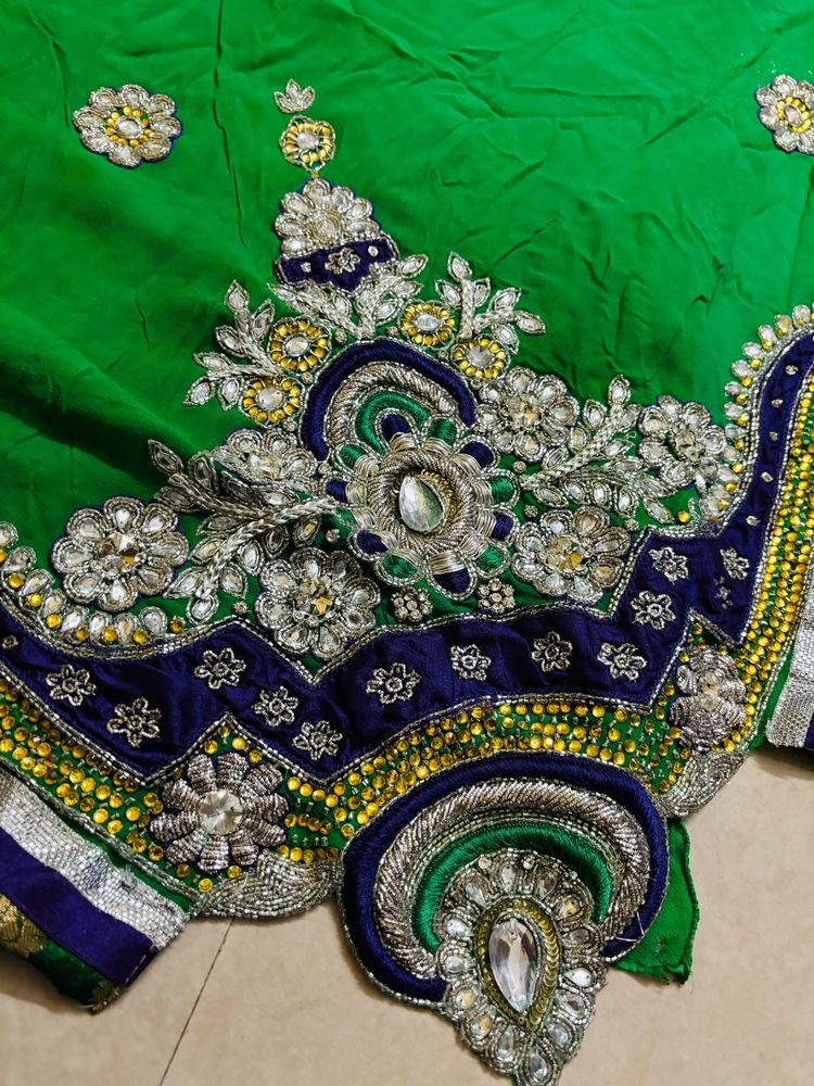 heavy stone worked saree