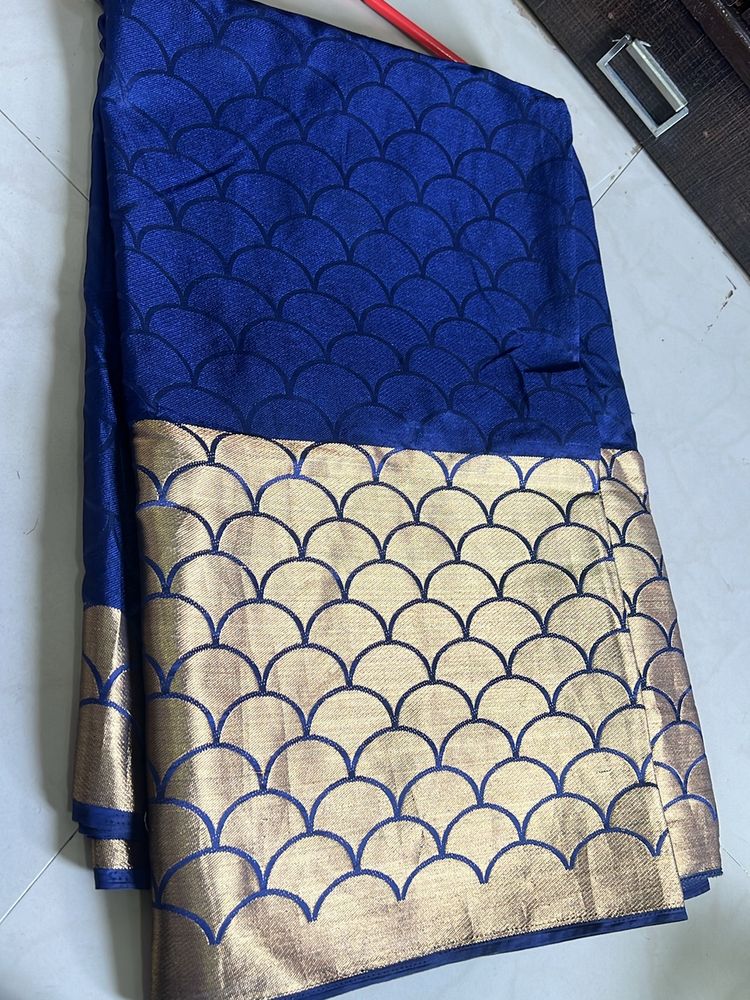 Beautiful Nevy Blue Saree❤️